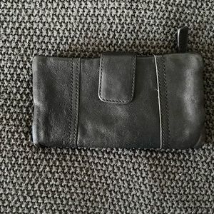Black leather Fossil wallet